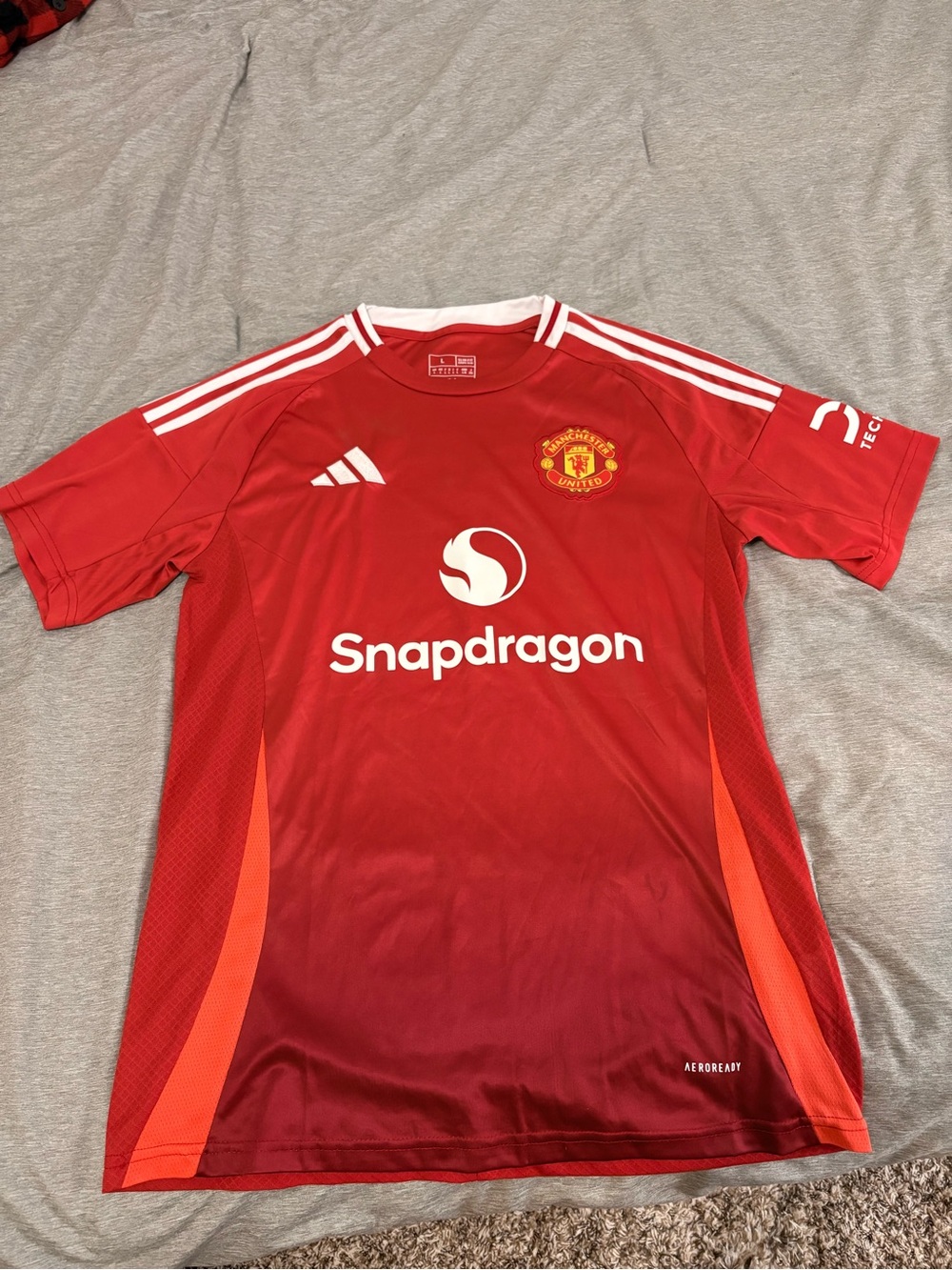 Adidas Manchester United Red Men's Large Soccer Jersey